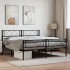 Estructura cama sin colchón con estribo metal negro 160x200
