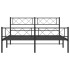 Estructura cama sin colchón con estribo metal negro 160x200