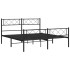 Estructura cama sin colchón con estribo metal negro 160x200
