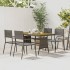 Juego de comedor de jardín 5 piezas ratán sintético
