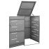 Cobertizo para un contenedor basura acero 69x77,5x112,5
