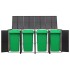 Cobertizo para 4 contenedores de basura ratán PE 274x80x117