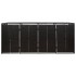 Cobertizo para 4 contenedores de basura ratán PE 274x80x117