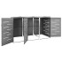Cobertizo para tres contenedores basura acero 207x77,5x112,5