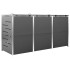 Cobertizo para tres contenedores basura acero 207x77,5x112,5