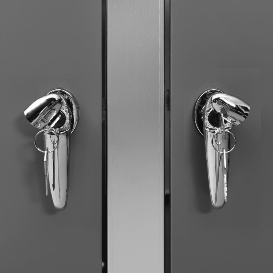 Cobertizo para tres contenedores basura acero 207x77,5x112,5