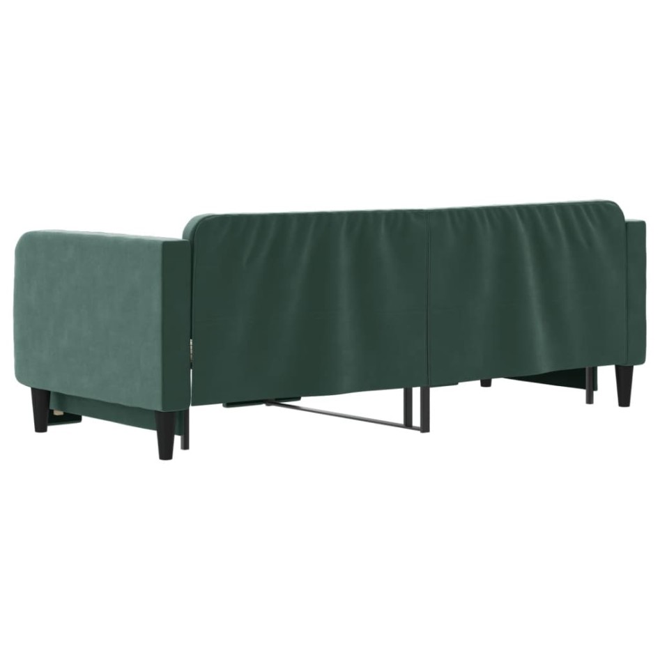 Sofá cama nido terciopelo verde oscuro 80x200