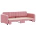 Sofá cama nido terciopelo rosa 80x200