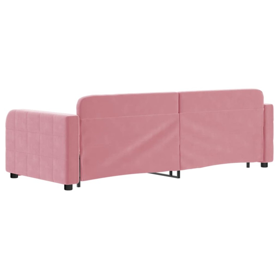 Sofá cama nido terciopelo rosa 80x200