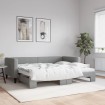 Sofá cama nido tela gris claro 90x200 cm