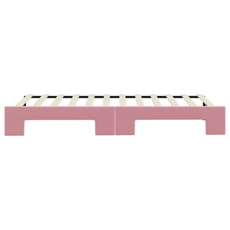 Sofá cama nido terciopelo rosa 90x200