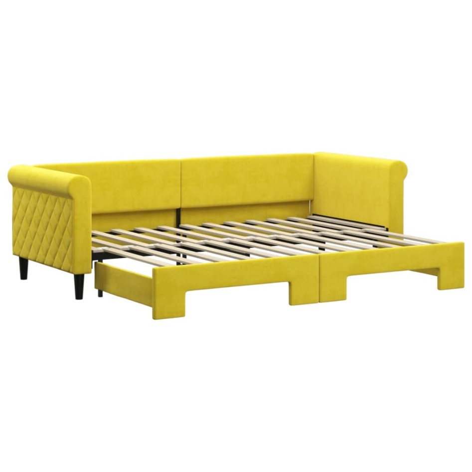 Sofá cama nido terciopelo amarillo 80x200