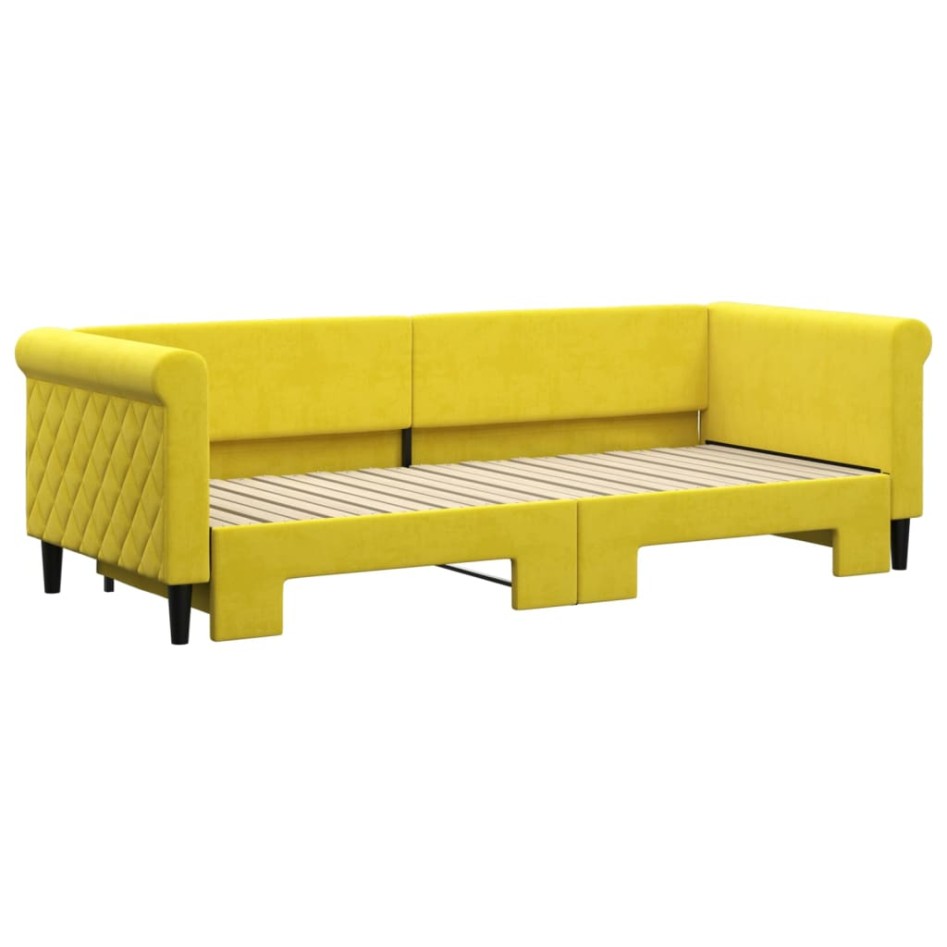 Sofá cama nido terciopelo amarillo 80x200