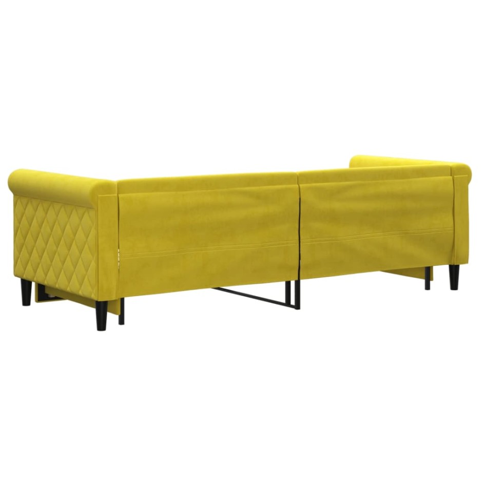 Sofá cama nido terciopelo amarillo 80x200