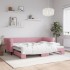 Sofá cama nido terciopelo rosa 90x200
