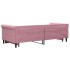 Sofá cama nido terciopelo rosa 90x200