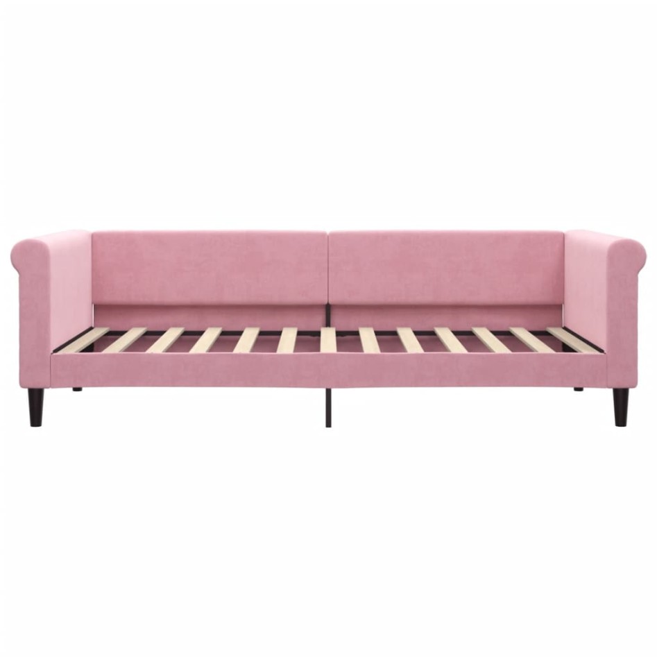 Sofá cama nido terciopelo rosa 90x200