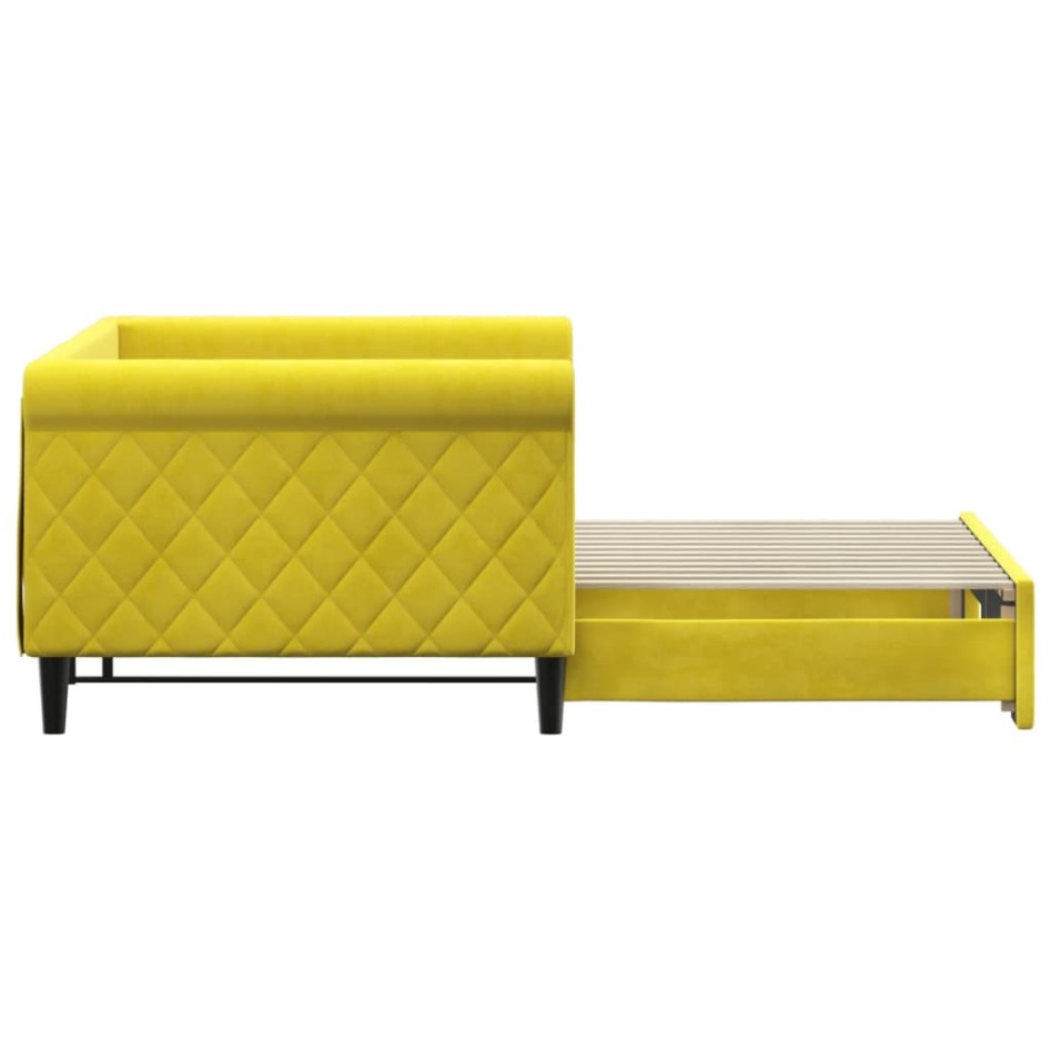 Sofá cama nido terciopelo amarillo 90x200