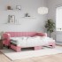 Sofá cama nido terciopelo rosa 90x200