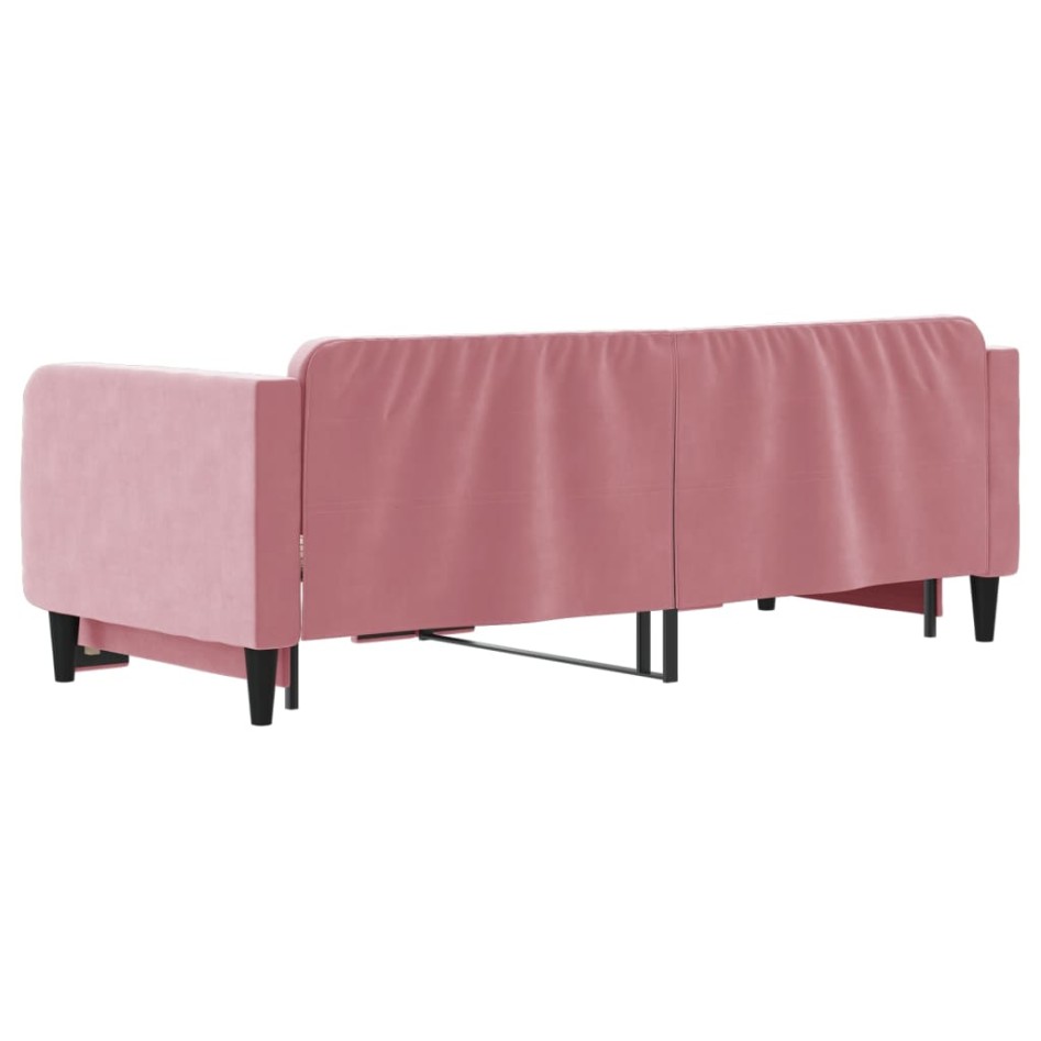 Sofá cama nido terciopelo rosa 90x200