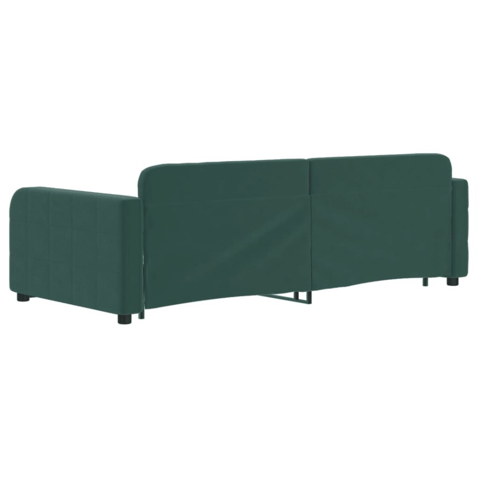 Sofá cama nido terciopelo verde oscuro 90x200