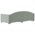 Sofá cama nido terciopelo gris claro 90x200