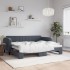 Sofá cama nido terciopelo gris oscuro 90x200
