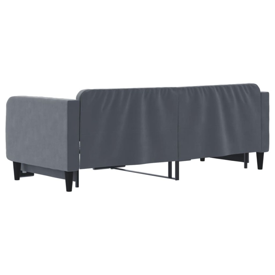 Sofá cama nido terciopelo gris oscuro 90x200