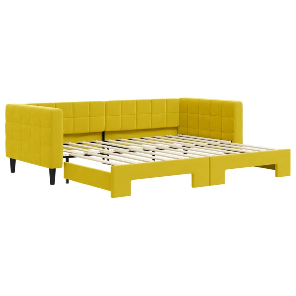 Sofá cama nido terciopelo amarillo 90x200