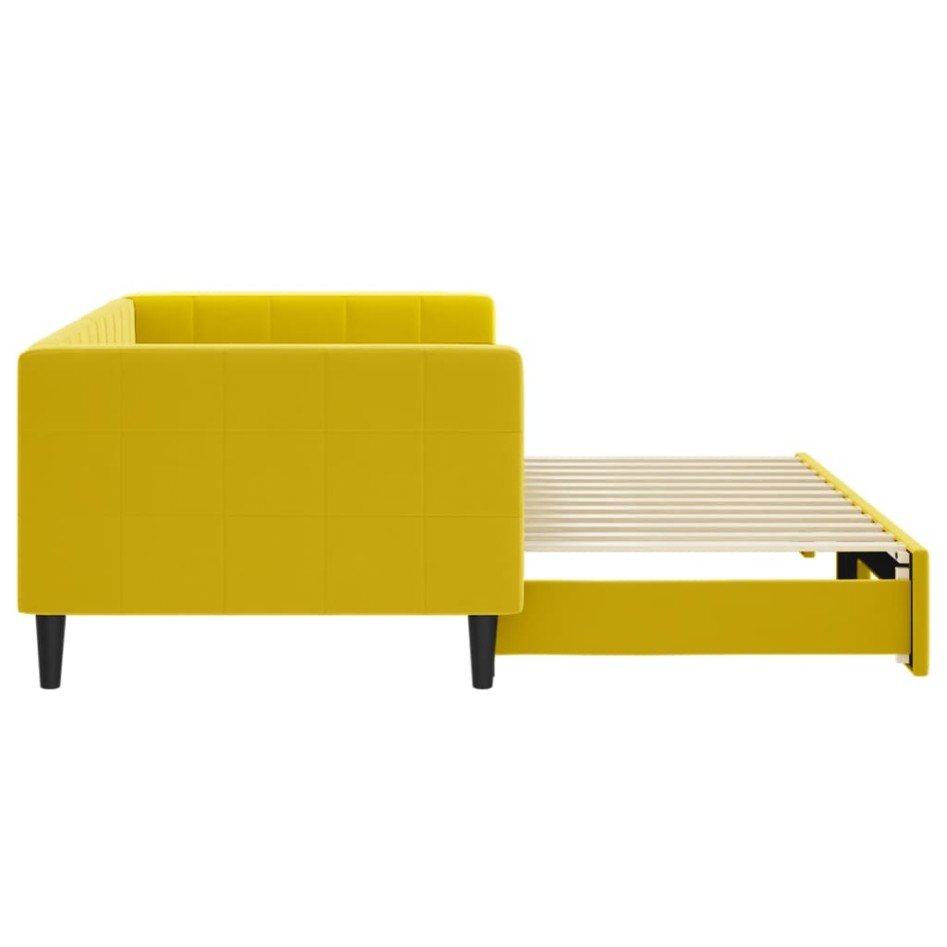 Sofá cama nido terciopelo amarillo 90x200