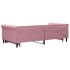 Sofá cama nido terciopelo rosa 100x200