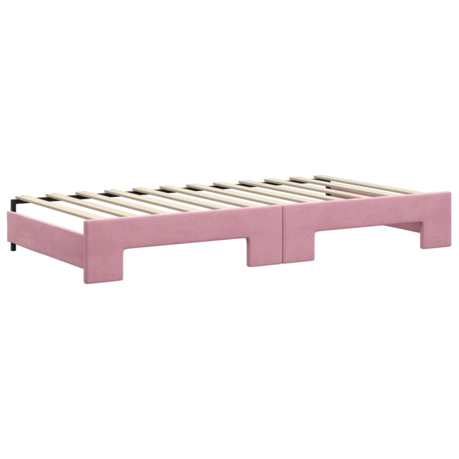 Sofá cama nido terciopelo rosa 100x200