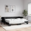 Sofá cama nido tela negro 90x190 cm