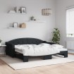 Sofá cama nido tela negro 90x190 cm