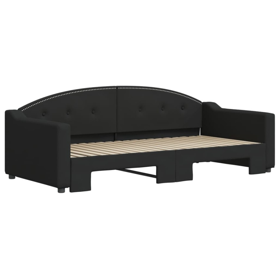 Sofá cama nido tela negro 90x190