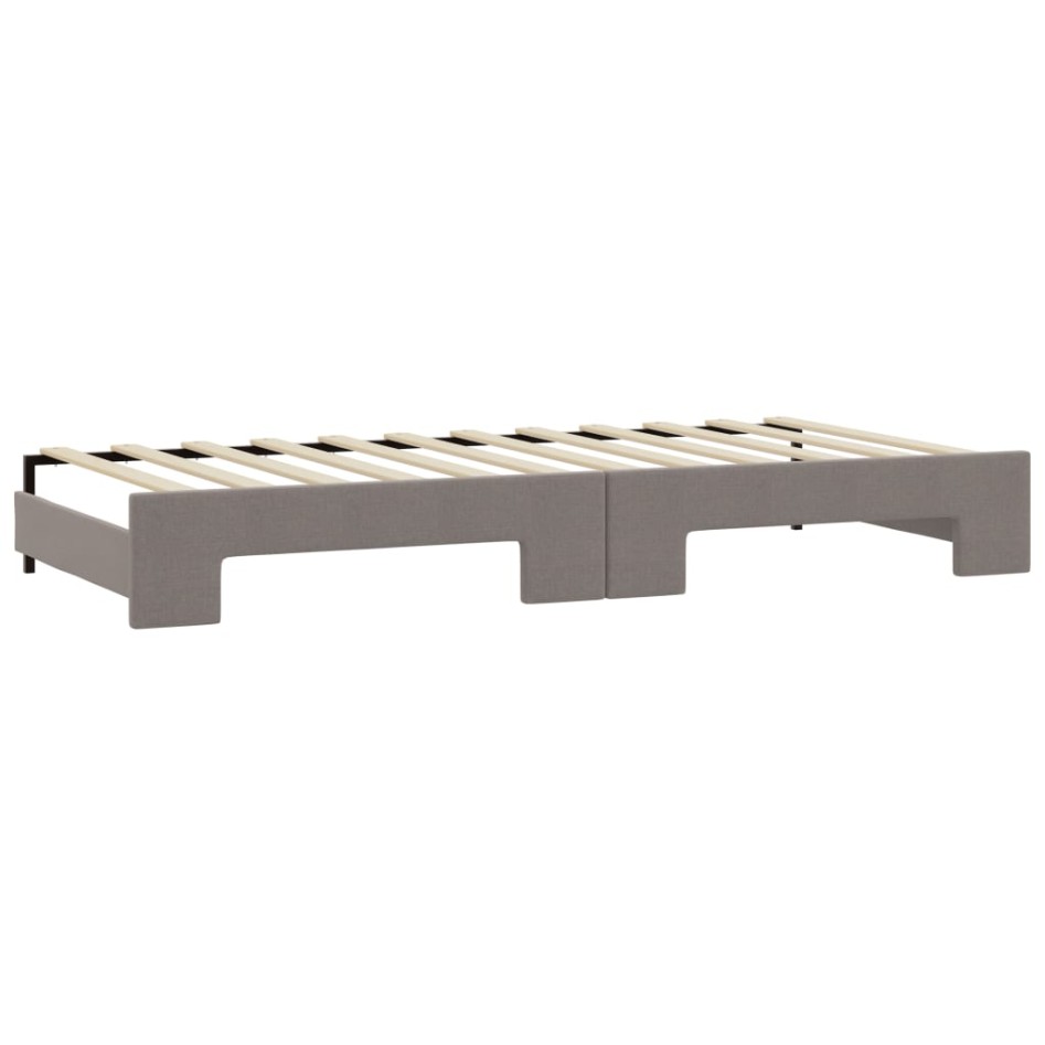 Sofá cama nido con colchón tela taupe 80x200