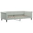 Sofá cama nido con colchón terciopelo gris claro 90x200
