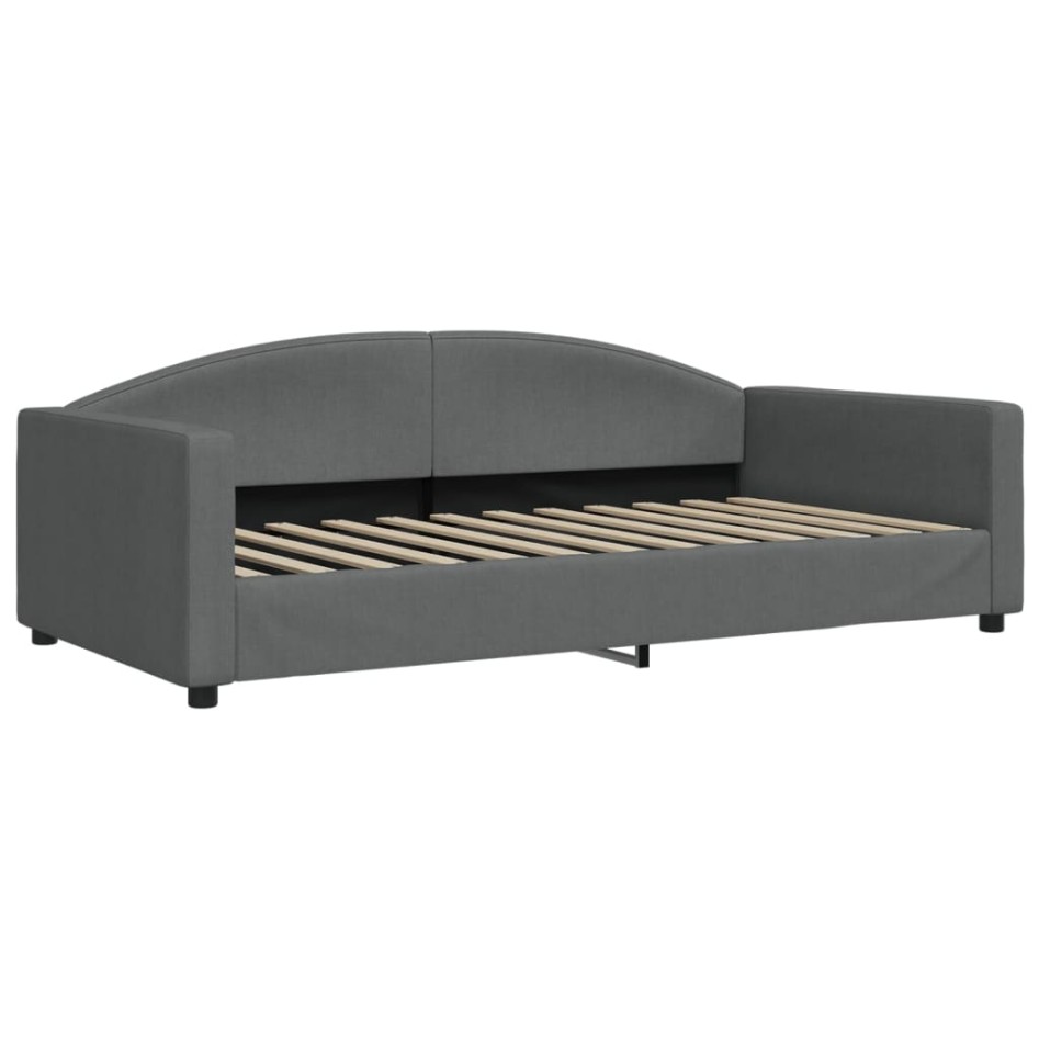Sofá cama nido con colchón tela gris oscuro 100x200