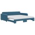 Sofá cama nido con colchón terciopelo azul 100x200
