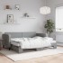 Sofá cama nido con colchón tela gris claro 80x200