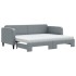 Sofá cama nido con colchón tela gris claro 80x200