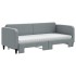 Sofá cama nido con colchón tela gris claro 80x200