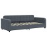 Sofá cama nido con colchón terciopelo gris oscuro 90x190