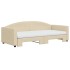 Sofá cama nido con colchón tela crema 90x200