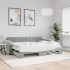 Sofá cama nido con colchón terciopelo gris claro 80x200