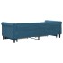 Sofá cama nido con cajones terciopelo azul 90x200
