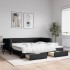 Sofá cama nido con cajones tela negro 100x200