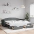 Sofá cama nido con cajones tela gris oscuro 90x200