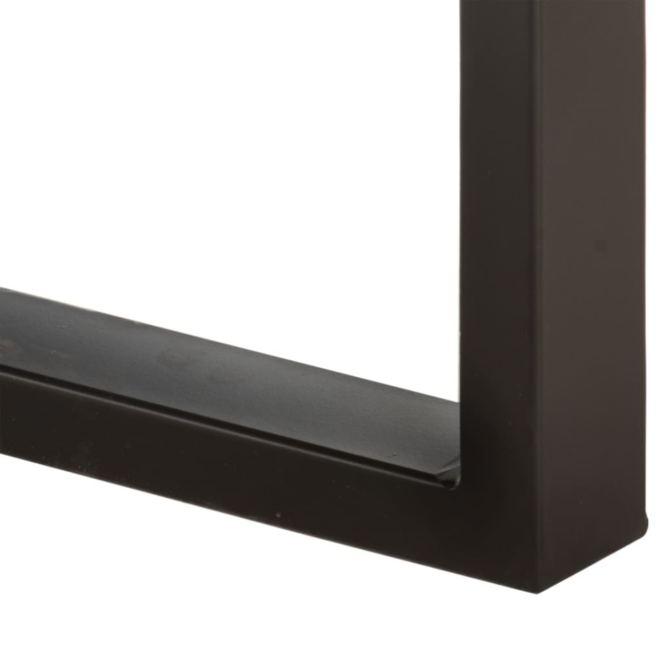 Banco de madera maciza de mango sin tratar y acero 110