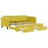 Sofá cama nido con cajones terciopelo amarillo 90x200
